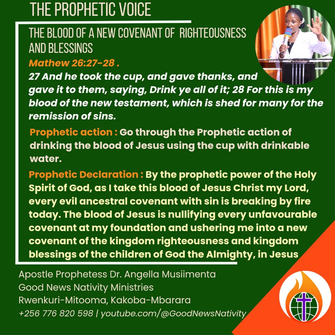 THE BLOOD OF A NEW COVENANT OF  RIGHTEOUSNESS AND BLESSINGS 